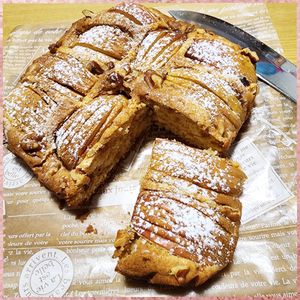 ナムディの作ってみた!投稿(ホットケーキミックスで簡単！ハッセルバックリンゴケーキ)