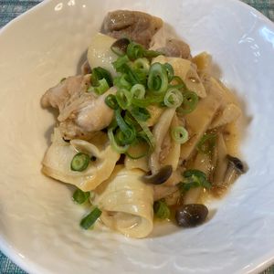 529384の作ってみた!投稿(『たけのこと鶏肉の甘辛炒め』旬のたけのこでご飯が進む!!)