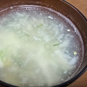 月雪由翔の作ってみた!投稿(ふわとろ白いかきたま中華コーンスープ♪余った卵白ムダなく消費)