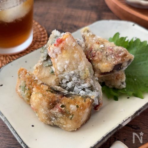揚げ焼きで♪【さばの梅しそ竜田揚げ】