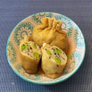 𝔂𝓾𝓶𝓲🍓の作ってみた!投稿(【枝豆とカニカマの豆腐巾着】冷めてもうまいヘルシーおかず)