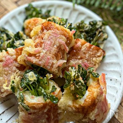 豆苗たっぷり《紅しょうが♡ちくわ天》