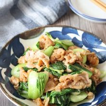 【豚肉とチンゲン菜の生姜炒め】ご飯が進むおかず！