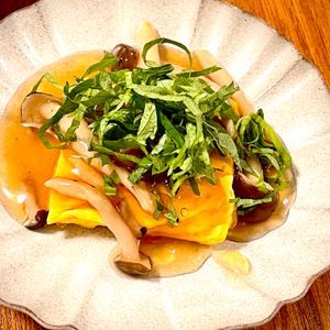 michuの作ってみた!投稿(とろ〜り美味しい♡『だし巻き卵のきのこあんかけ』)