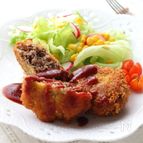 がっつり食べ応えあり！牛肉100％メンチカツ！！