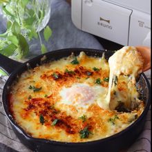 スキレット1つ！簡単！ベーコンとほうれん草のカレードリア