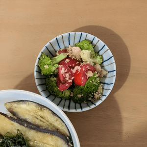 かおちゃんの作ってみた!投稿(トマトとブロッコリー《味噌ぽん♡ツナサラダ》)