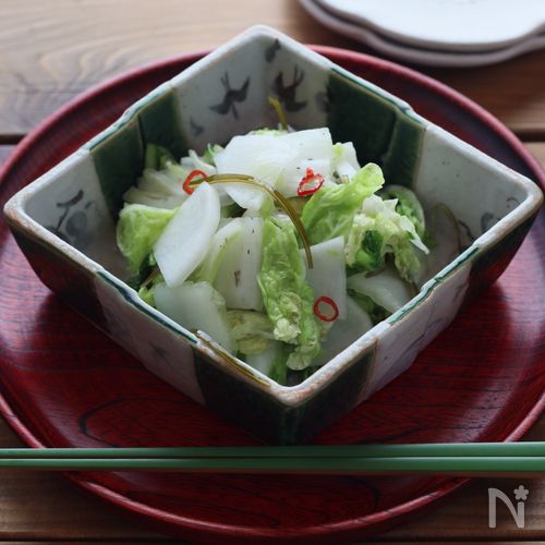 白菜と大根の浅漬け