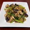 りんごの作ってみた!投稿(【茄子と小松菜のひき肉いため】パパっとワンパン!包丁使わず)