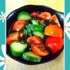 チョロリスの作ってみた!投稿(トマトときゅうりのもずく和え)