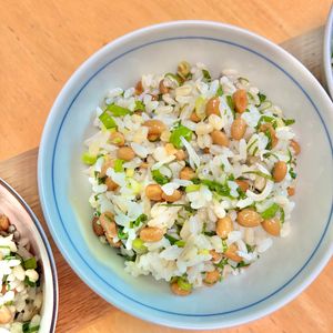 ゆゆの作ってみた!投稿(栄養たっぷり！しらす大葉納豆ごはん)