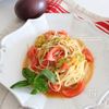 パッションフルーツとトマトの冷製パスタ
