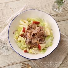 474kcal：甘辛豚とりんごのサラダごはん