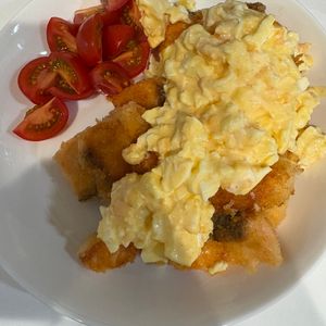 tanu🌿の作ってみた!投稿(【鮭フライ☆タルタルソース】揚げずにサクッふわ♪衣付け楽ちん)