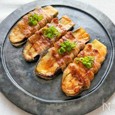 とろけるナスのチーズ肉巻き