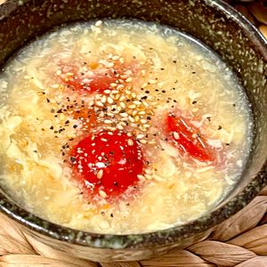 michuの作ってみた!投稿(トマト嫌いがハマった【トマたまスープ】)