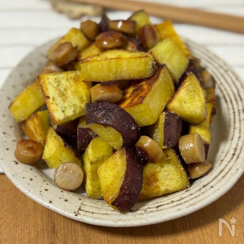 さつまいもとウィンナーのコンソメバター炒め