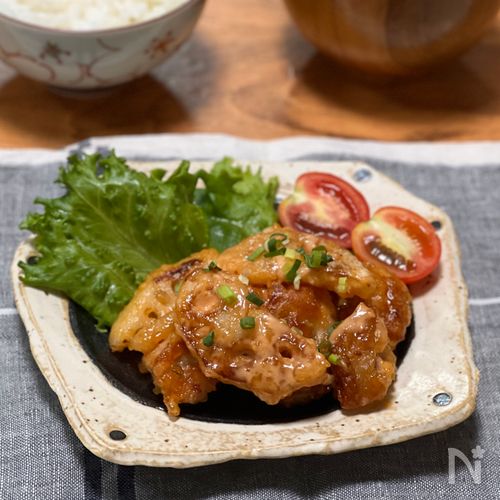 鶏肉とれんこんのマヨソース