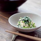 レンジ活用で手軽に。小松菜の白和え