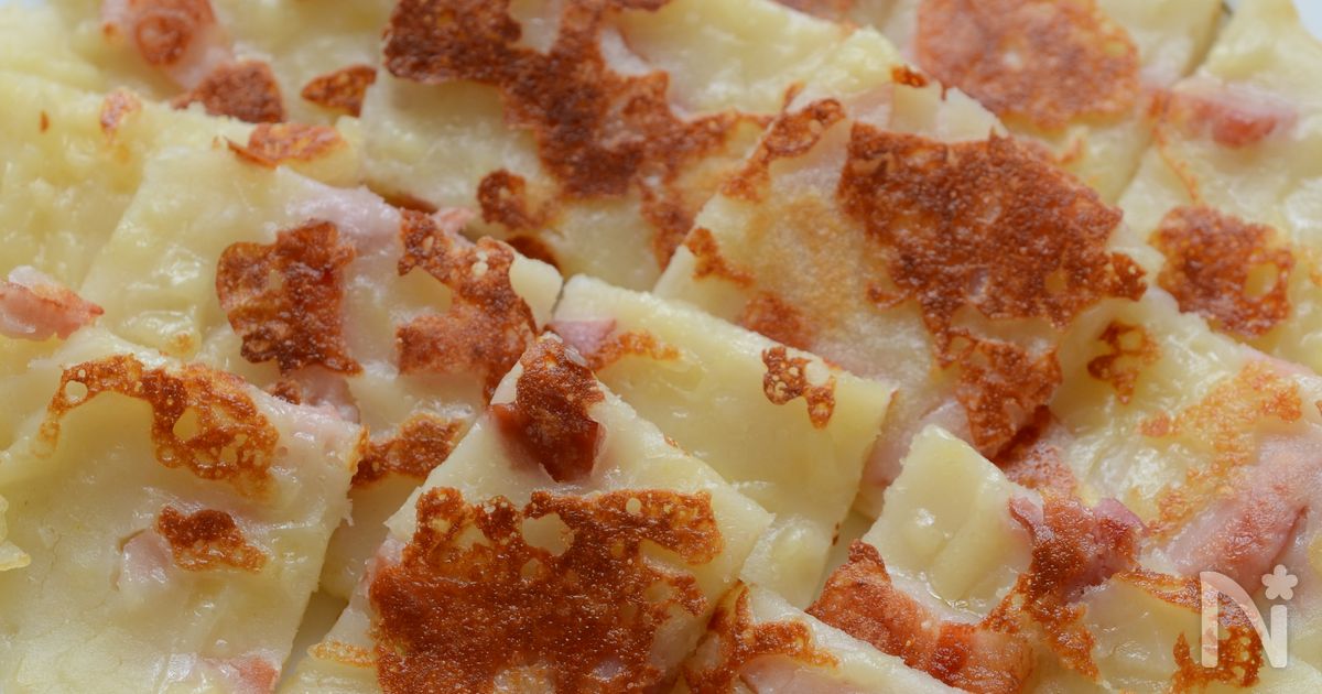 洋風【ベーコンポテトチーズの米粉チヂミ】カリっとチーズが旨！
