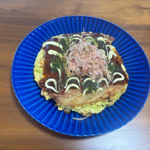 こむぎの作ってみた!投稿(10分で完成！ヘルシー♪豆腐とキャベツのお好み焼き)