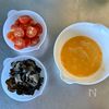 ワンパン10分⭐︎【キクラゲとトマトの腸活たまご炒め】の工程1