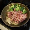 きのこと豚肉のフランスの田舎風煮込み(フリカッセ)の工程3