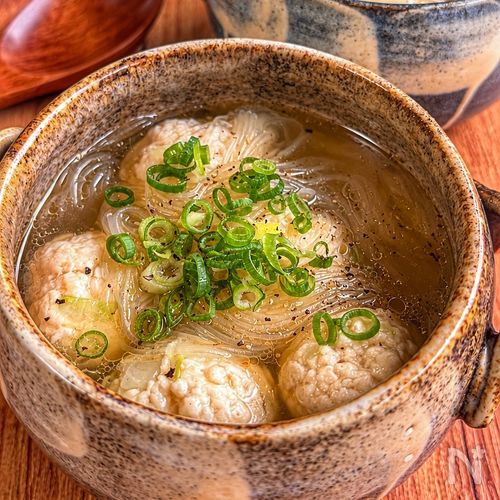 【鶏団子の春雨スープ】夜食にもおすすめ◎