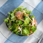【後がけオイルのグリーンサラダ】塩味くっきり♪