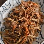 ごはんがすすむ！！さばの味噌煮缶で簡単！きんぴらごぼう