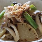 豚バラ大根と季節の野菜炒め