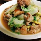 大量消費★白菜と鶏もも肉のガーリック炒め