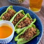 ビールが進む簡単おつまみ！ガパオ風そぼろ&冷やし生ピーマン
