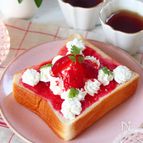 まるでドルチェ気分！ショートケーキトースト