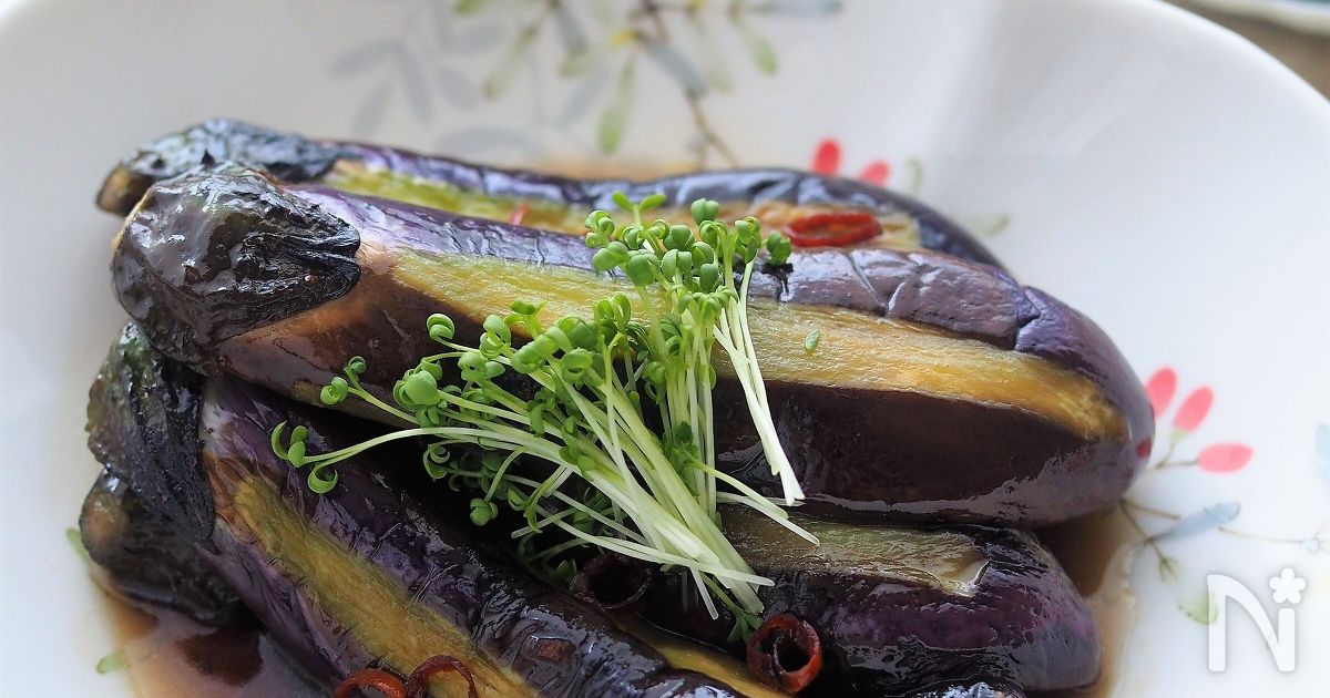 出汁が染みる！茄子の甘辛煮 | レシピサイトNadia