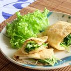 豆苗とモッチーの焼きお揚げ
