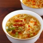 簡単美味♪白菜と卵の酸辣湯（サンラータン）風スープ