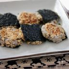 蓮根とオートミールの磯辺焼き