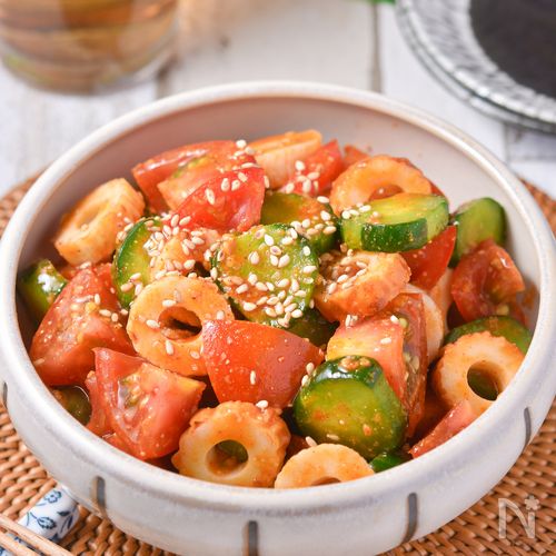 トマトときゅうりの韓国風旨辛和え│ビールもご飯も止まらない!