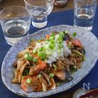 鮭ときのこのコクうま味噌バターのみぞれ和え