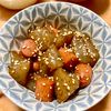 りぃママの作ってみた!投稿(ちぎりこんにゃくとウインナーのピリ辛炒め)