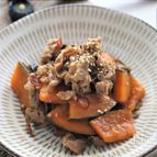 かぼちゃと豚肉の甘辛炒め