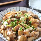 【鶏肉とちぎり絹揚げの和風とろみ煮】梅と塩昆布でさっぱり激旨