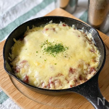 ポテトとコンビーフのめんたいマヨチー焼き By Emi レシピサイト Nadia ナディア プロの料理家のおいしいレシピ