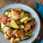 【鶏むね肉とズッキーニのハニマス炒め】濃くうま！ 簡単◎