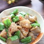 短時間でしっかり味がつく♡こんにゃくとピーマンの甘辛炒め