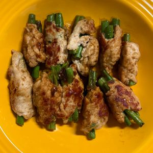 チョビの助の作ってみた!投稿(『ピリ辛柚子胡椒だれで。インゲンの豚肉巻き』#お弁当)