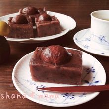 レンジで10分♪むっちりもっちり栗蒸し羊羮♪