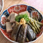 【なす、いんげん、高野豆腐の煮もの】ほっと落ち着く♪