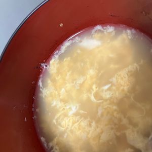 ここあの作ってみた!投稿(【中華料理店のたまごスープ】ふわふわ卵♡3分で完成!)